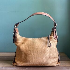 Fossil Woven and Leather Bag
